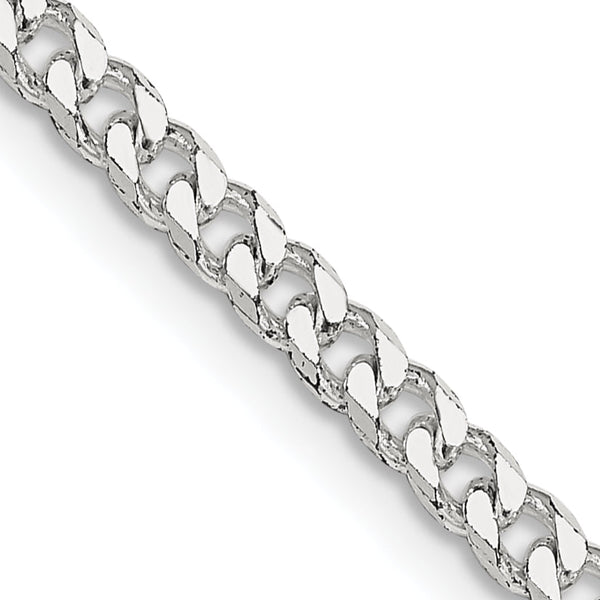 Sterling Silver 925 Women's Polished Curb Chain Necklace 18 Elegant - 22