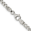 Sterling Silver 925 Women's Polished Curb Chain Necklace 18 Elegant Design - 24