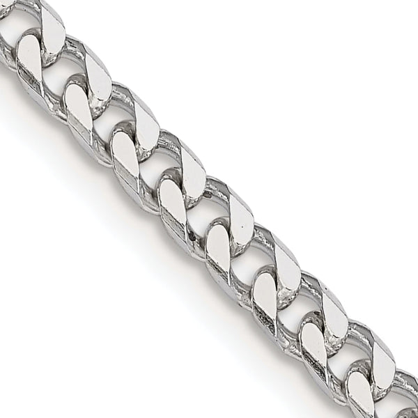 Sterling Silver 925 Women's Polished Curb Chain Necklace 18 Elegant Design - 24