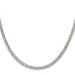 Sterling Silver 4.25mm 6 Side D/C Flat Double Curb Chain