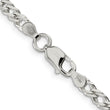 Sterling Silver 4.25mm 6 Side D/C Flat Double Curb Chain
