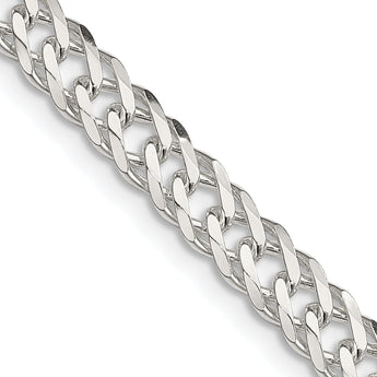 Sterling Silver 5.25mm 6 Side D/C Flat Double Curb Chain