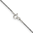 Sterling Silver Ruthenium-plated .75mm Twisted Tight Wheat Chain
