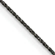 Sterling Silver Ruthenium-plated .75mm Twisted Tight Wheat Chain