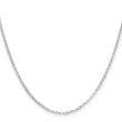 Sterling Silver Rhodium-plated 2mm Rolo Chain