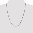 Sterling Silver Ruthenium-plated 1.7mm Twisted Tight Wheat Chain