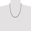 Sterling Silver Ruthenium-plated 3mm Rope Chain
