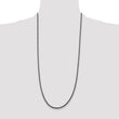 Sterling Silver Ruthenium-plated 3mm Rope Chain