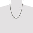 Sterling Silver Ruthenium-plated 4mm Rope Chain