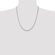 Sterling Silver 2.5mm Flat Rope Chain