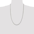 Sterling Silver 2.5mm Flat Rope Chain