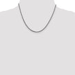 Sterling Silver Antiqued 2.2mm Solid Square Spiga Chain