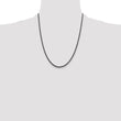 Sterling Silver Ruthenium-plated 2.5mm Rope Chain