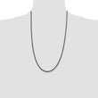 Sterling Silver Ruthenium-plated 2.5mm Rope Chain