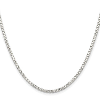 Sterling Silver 2.6mm Round Box Chain