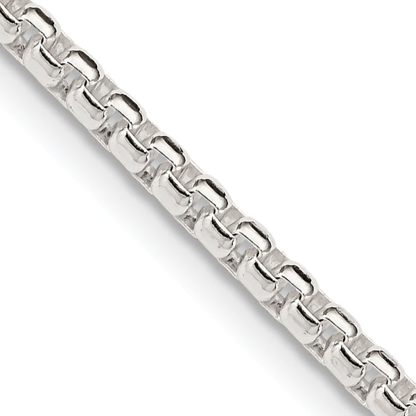 Sterling Silver 2.6mm Round Box Chain