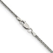 Sterling Silver Antiqued 1.6mm Solid Square Spiga Chain