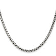 Sterling Silver Antiqued 3.6mm Round Box Chain