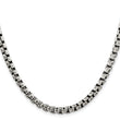Sterling Silver Antiqued 5.2mm Round Box Chain
