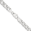 Sterling Silver 7.75mm 6 Side D/C Flat Double Curb Chain