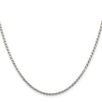 Sterling Silver 2.25mm Flat Rope Chain