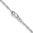 Sterling Silver Rhodium-plated 2mm Loose Rope Chain