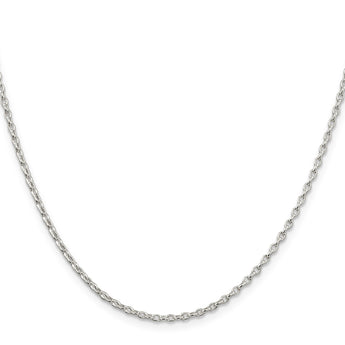 Sophia Jewelers Sterling Silver Polished Rolo Chain Necklace 18 Solid Elegant Design - 24 24 in - Birthstone Company