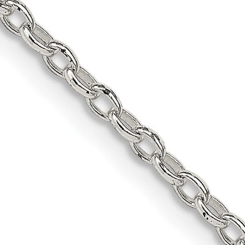 Sophia Jewelers Sterling Silver Polished Rolo Chain Necklace 18 Solid Elegant Design - 24 24 in - Birthstone Company
