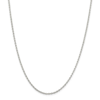 Sophia Jewelers Sterling Silver Polished Rolo Chain Necklace 18 Solid Elegant Design - 24