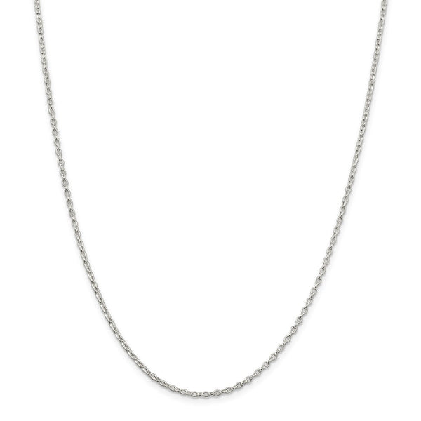 Sophia Jewelers Sterling Silver Polished Rolo Chain Necklace 18 Solid Elegant Design - 24