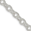 Sterling Silver 6.25mm Fancy Patterned Rolo Chain
