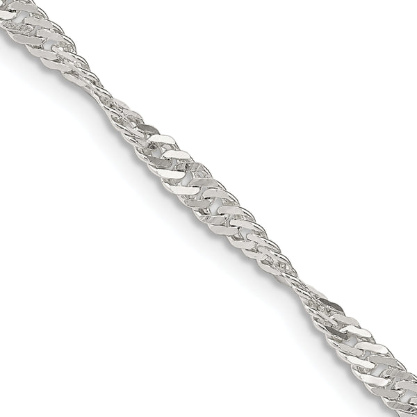 Sterling Silver 3mm Singapore Chain
