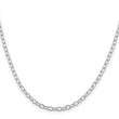 Sophia Jewelers Sterling Silver 925 Polished Oval Cable Necklace 16 Inch - 26