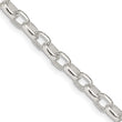 Sterling Silver 4.4mm Oval Fancy Rolo Chain