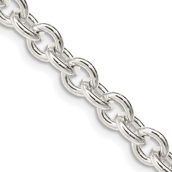 Sophia Jewelers Sterling Silver 925 Polished 6.1mm Cable Chain Necklace 16 in - Birthstone Company