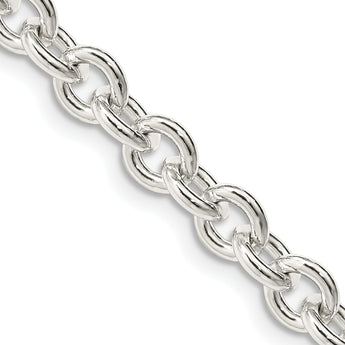 Sophia Jewelers Sterling Silver 925 Polished 6.1mm Cable Chain Necklace - 16