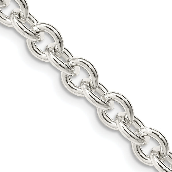 Sophia Jewelers Sterling Silver 925 Polished 6.1mm Cable Chain Necklace - 16