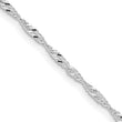 Sterling Silver Rhodium-plated 1.75mm Singapore Chain