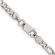 Sterling Silver 4mm Pav‚ Flat Figaro Chain