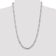 Sterling Silver 5.5mm Pav‚ Flat Figaro Chain