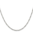 Sterling Silver Rhodium-plated 2.25mm Figaro Chain