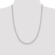 Sterling Silver Rhodium-plated 3.5mm Figaro Chain