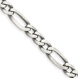 Sterling Silver Antiqued 6.5mm Figaro Chain