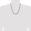 Sterling Silver Antiqued 7.75mm Figaro Chain