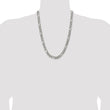 Sterling Silver Antiqued 7.75mm Figaro Chain