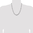Sterling Silver Rhodium-plated 7.75mm Figaro Chain