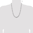 Sterling Silver Rhodium-plated 7.75mm Figaro Chain