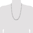 Sterling Silver Rhodium-plated 9mm Figaro Chain