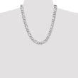 Sterling Silver Rhodium-plated 10.2mm Figaro Chain