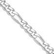 Sterling Silver Rhodium-plated 10.75mm Figaro Chain